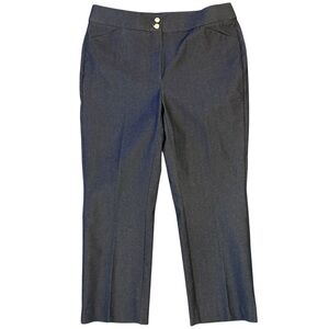 Chico’s Dark Blue Denim-Look Cropped Pants – Size 6
